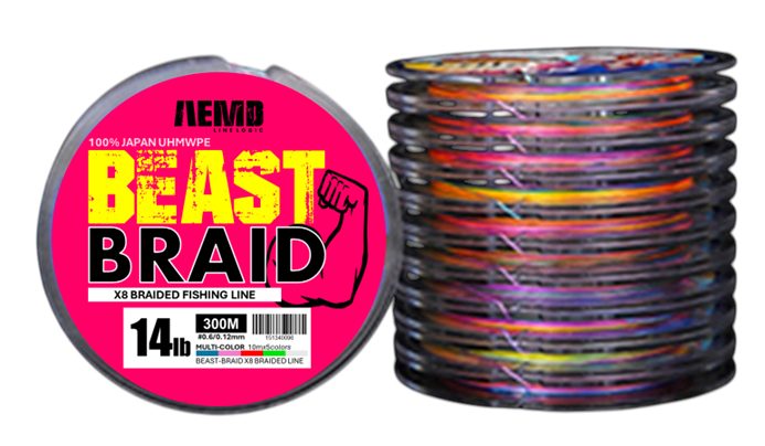 BEAST-BRAID X8 Braided line 10x100m